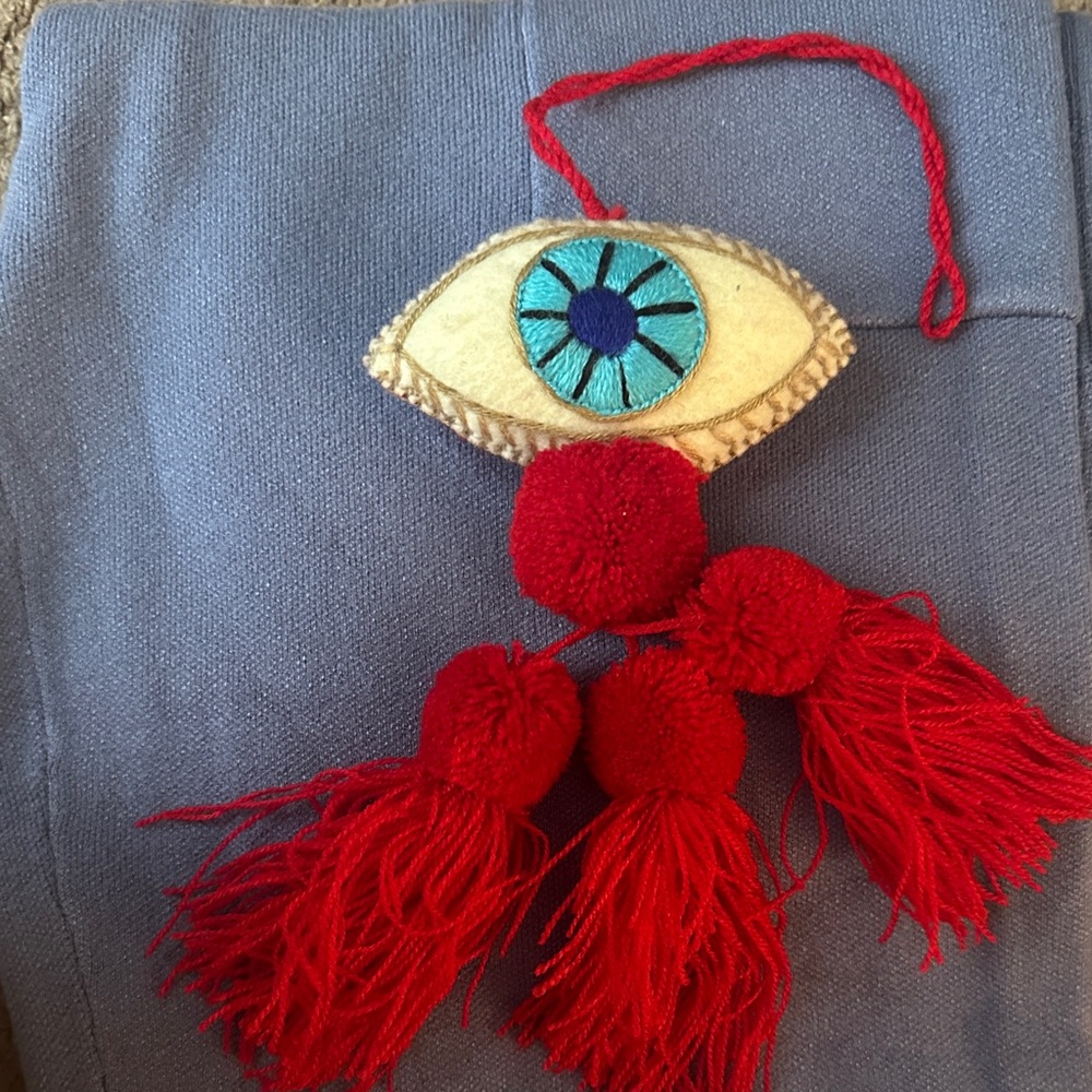 Evil Eye Design Tassel Good Luck Charm